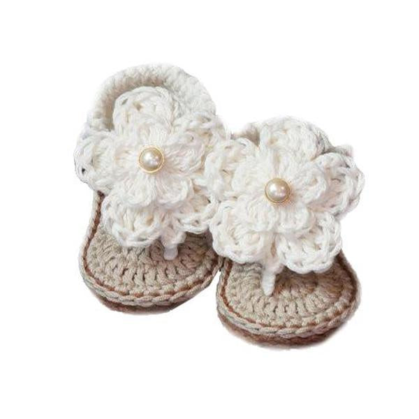 Crocheted Cute Baby Girl Sandals