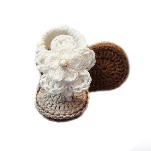 Crocheted Cute Baby Girl Sandals