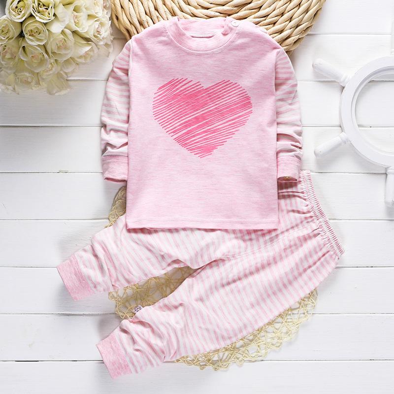 Cute Animal Print Stripe Infant Set