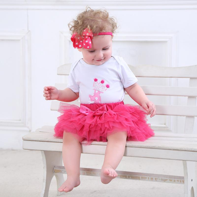 Adorable Baby Girl Lace Skirt & Romper Set