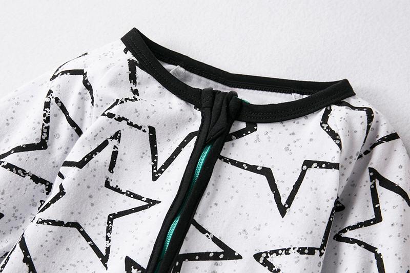 Printed Zipper Up Infant Rompers