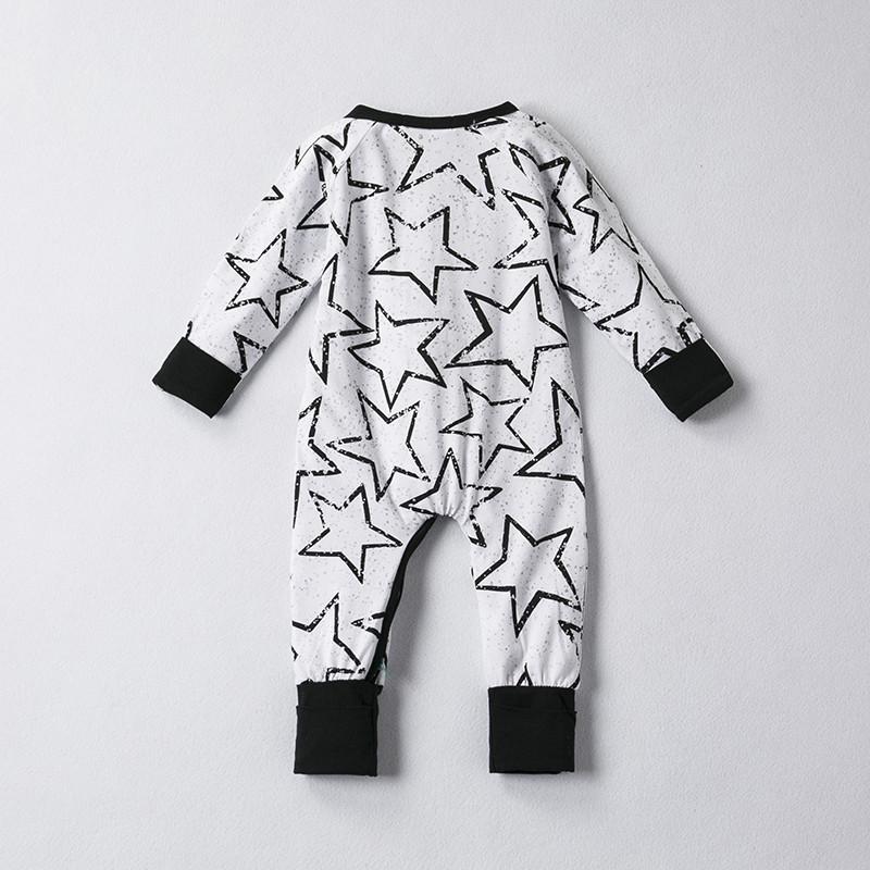Printed Zipper Up Infant Rompers