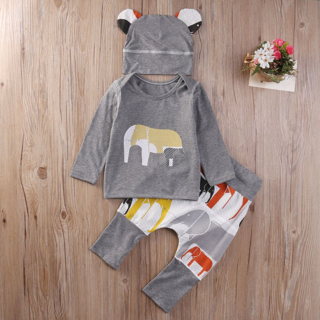 Cotton Knit Tops & Harem Pants Baby Set