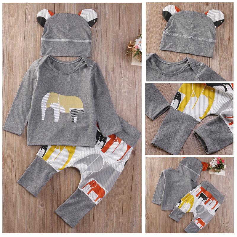 Cotton Knit Tops & Harem Pants Baby Set