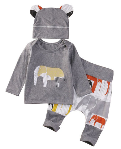 Cotton Knit Tops & Harem Pants Baby Set