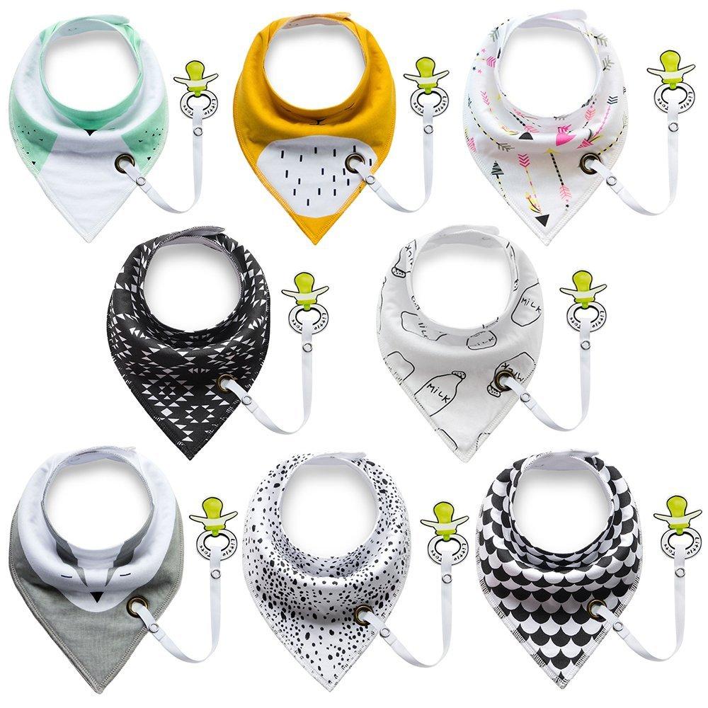 Infant Pacifier Clip Bibs