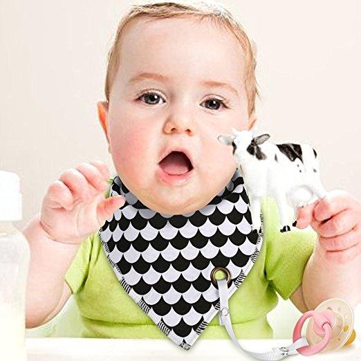 Infant Pacifier Clip Bibs