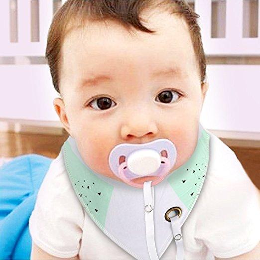 Infant Pacifier Clip Bibs