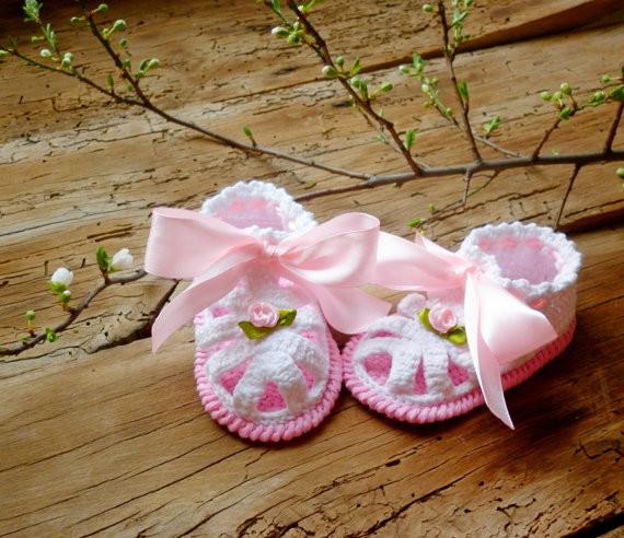 Crocheted Cute Baby Girl Sandals