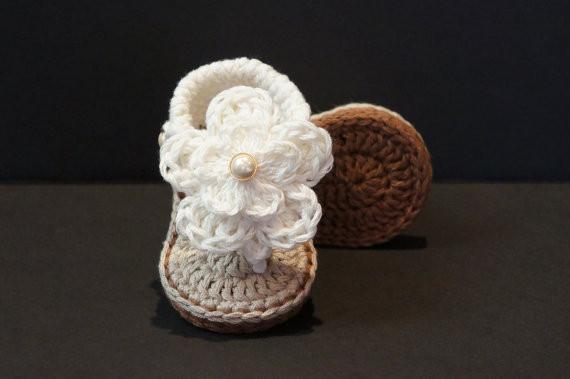 Crocheted Cute Baby Girl Sandals