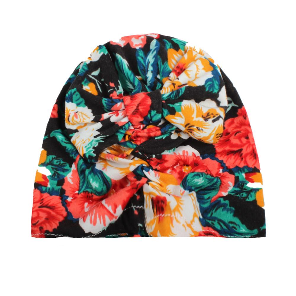 Cute Baby Girl Floral Knot Hat