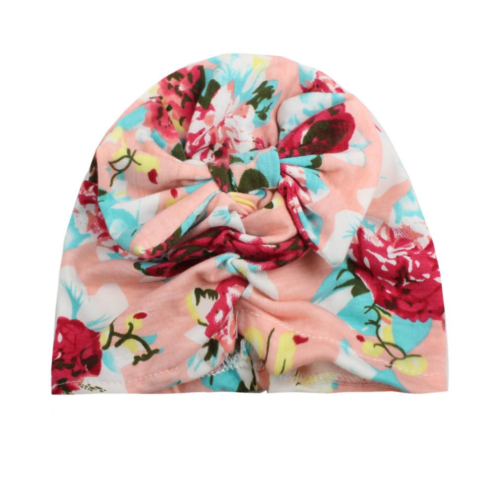 Cute Baby Girl Floral Knot Hat