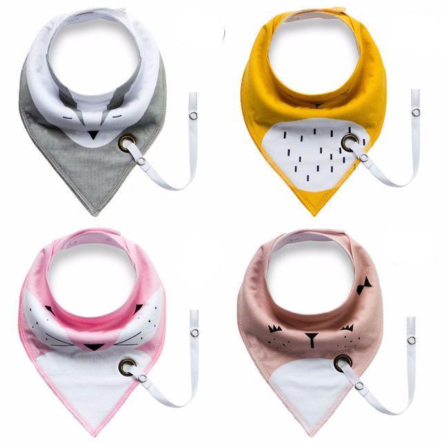 Infant Pacifier Clip Bibs