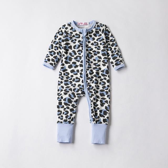 Printed Zipper Up Infant Rompers
