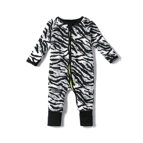 Printed Zipper Up Infant Rompers
