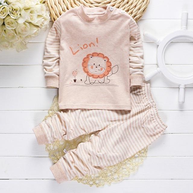 Cute Animal Print Stripe Infant Set