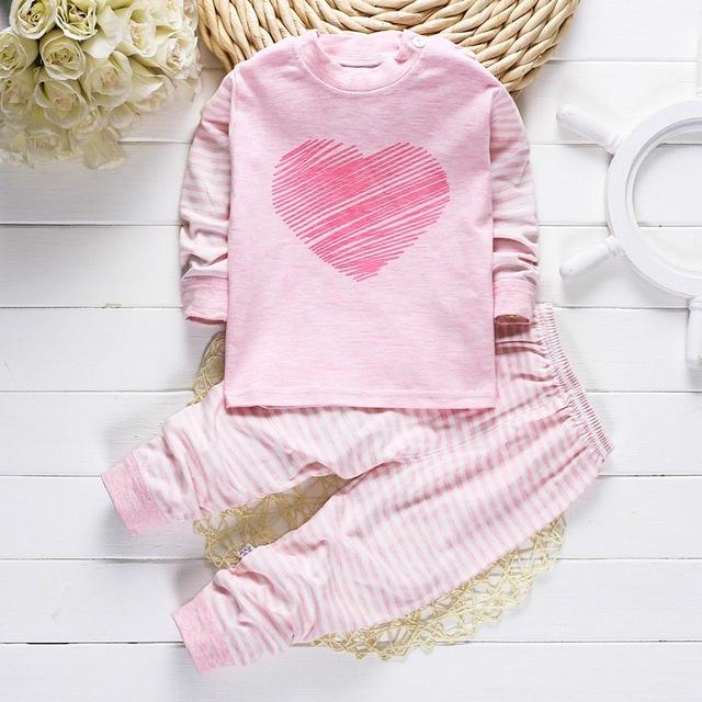 Cute Animal Print Stripe Infant Set