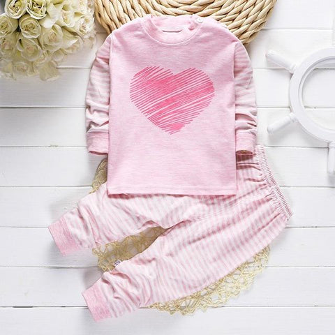 Cute Animal Print Stripe Infant Set