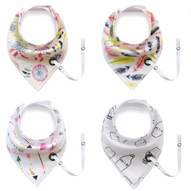 Infant Pacifier Clip Bibs