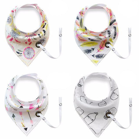 Infant Pacifier Clip Bibs