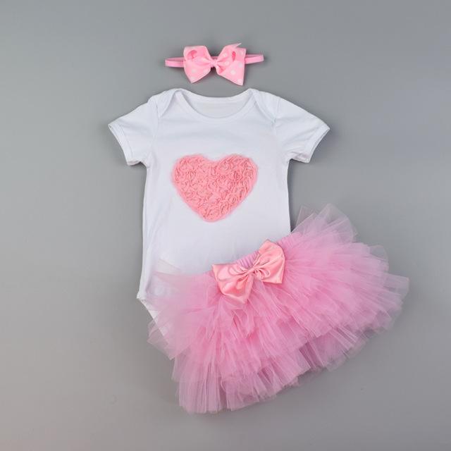 Adorable Baby Girl Lace Skirt & Romper Set