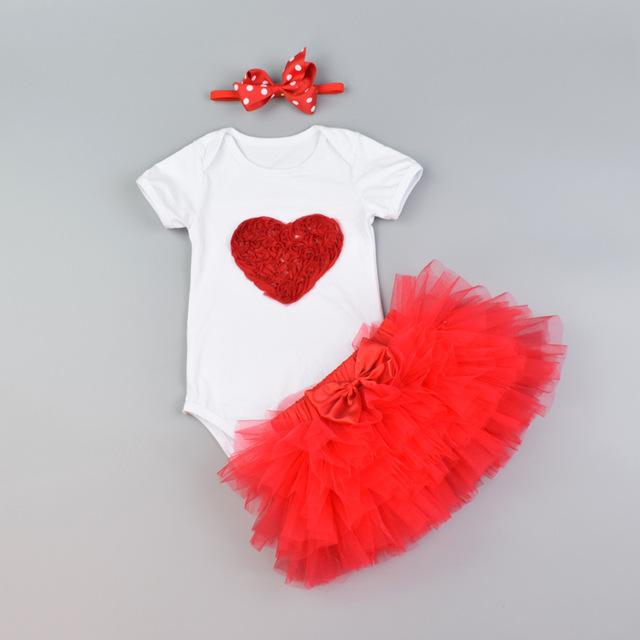 Adorable Baby Girl Lace Skirt & Romper Set