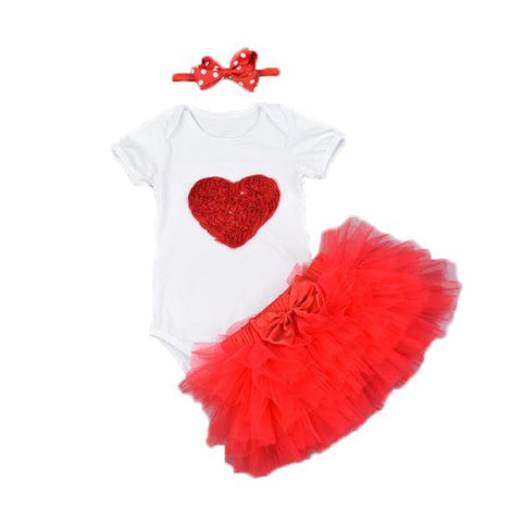 Adorable Baby Girl Lace Skirt & Romper Set
