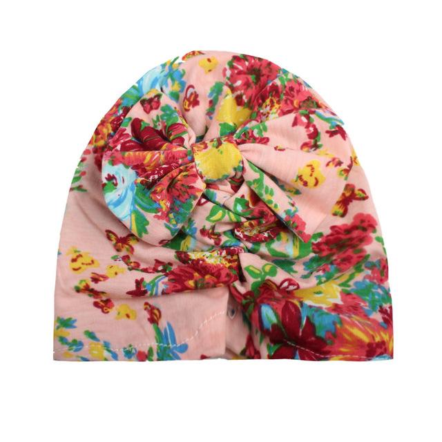 Cute Baby Girl Floral Knot Hat