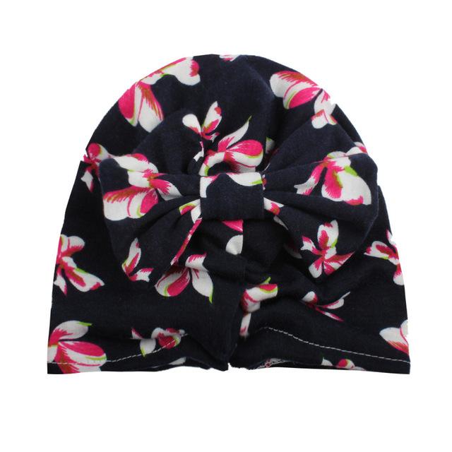 Cute Baby Girl Floral Knot Hat