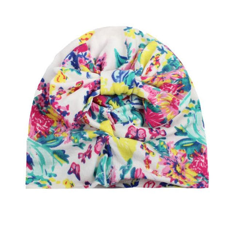 Cute Baby Girl Floral Knot Hat