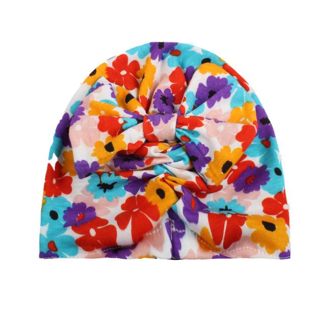 Cute Baby Girl Floral Knot Hat