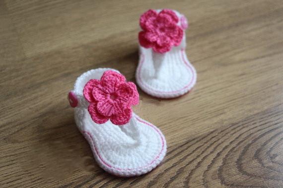 Crocheted Cute Baby Girl Sandals