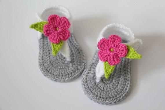 Crocheted Cute Baby Girl Sandals