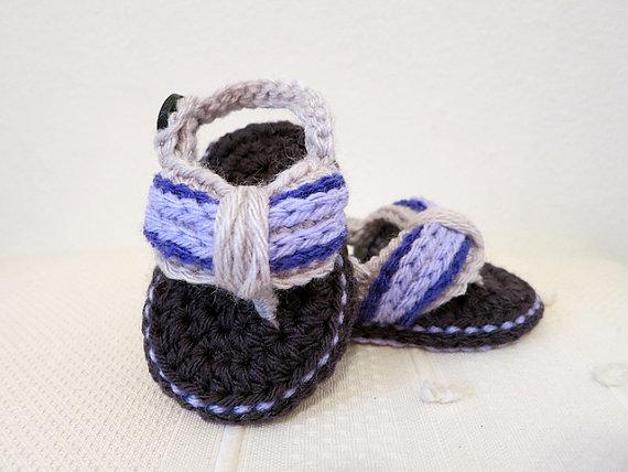 Crocheted Cute Baby Girl Sandals