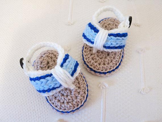 Crocheted Cute Baby Girl Sandals