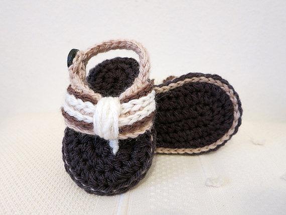 Crocheted Cute Baby Girl Sandals