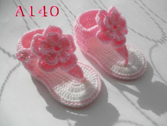 Crocheted Cute Baby Girl Sandals