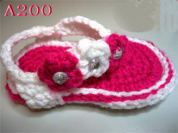 Crocheted Cute Baby Girl Sandals