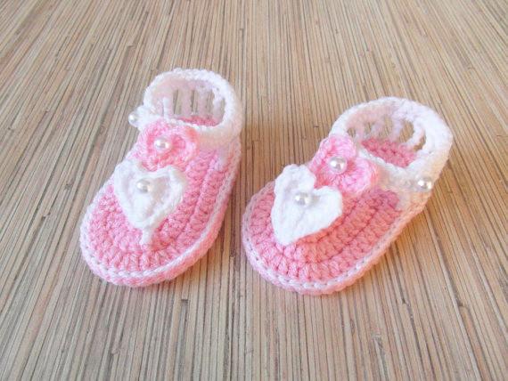 Crocheted Cute Baby Girl Sandals