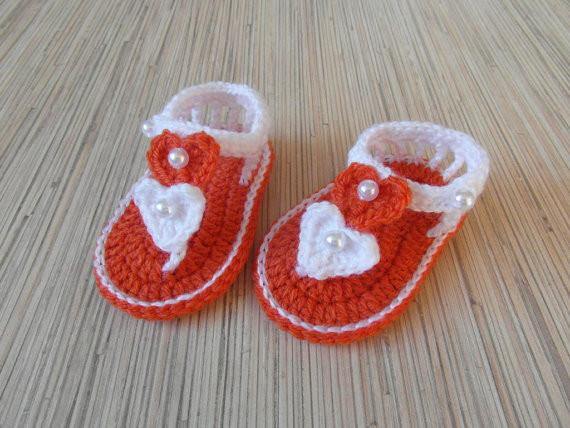 Crocheted Cute Baby Girl Sandals