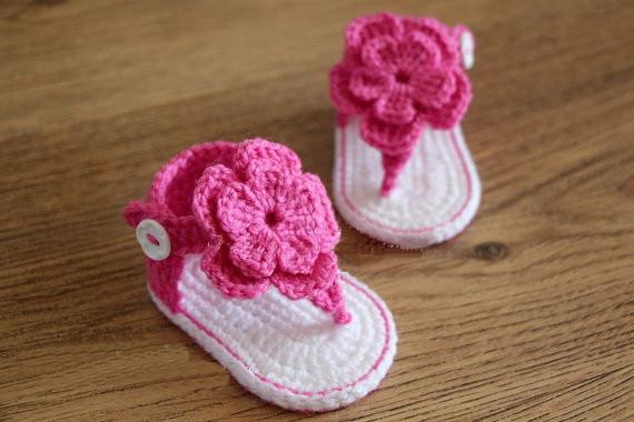 Crocheted Cute Baby Girl Sandals