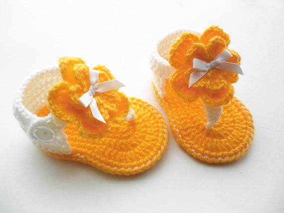 Crocheted Cute Baby Girl Sandals